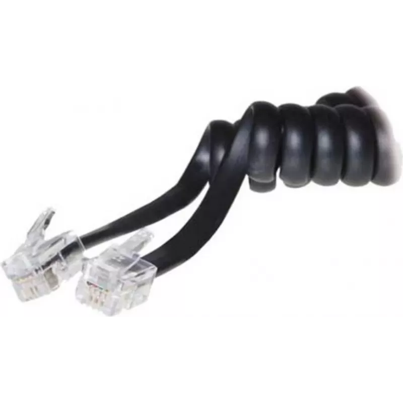 S/CONN 2m RJ10 Juoda Transparent ShiverPeaks