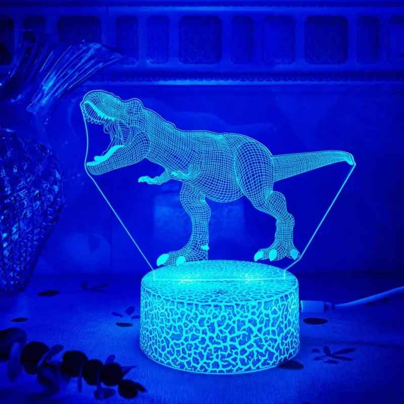 Stalinis LED šviestuvas MANTA SNL117RGB RGB 3D dinozaurų šviesos dekoracija