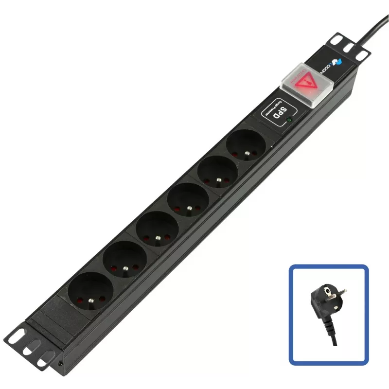 Lanview POWER STRIP 19 - 6 LIZDAI - 1U (TUPS047)