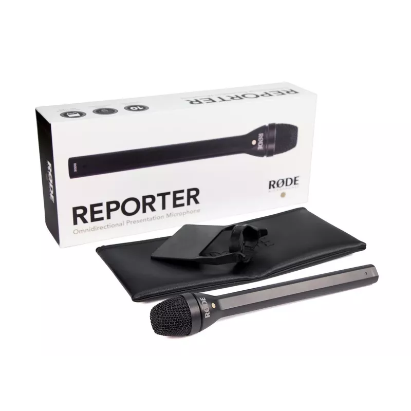 RØDE Reporter Juoda interviu mikrofonas