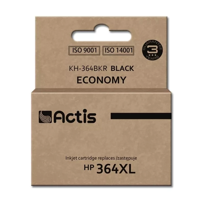 Rašalinė kasetė ACTIS KH-364BKR suderinama HP 364XL juoda, 20 ml pigmentinio rašalo, standartinė išeiga, 550 puslapių