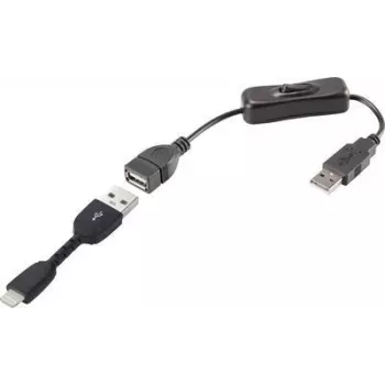 USB 2.0 A į Apple Lightning laidas Renkforce RF3346622, 0,30 m, juodas
