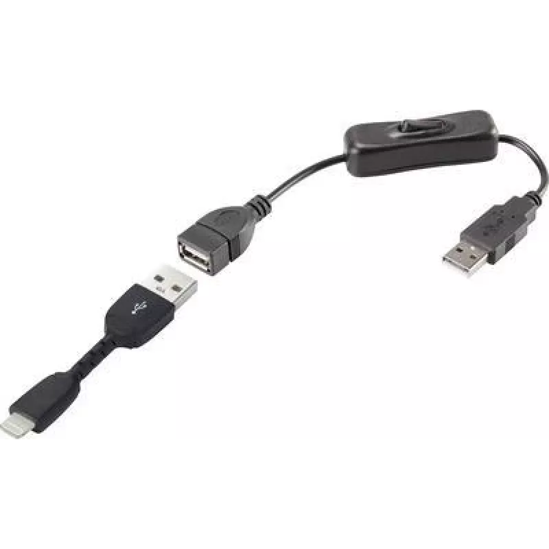 USB 2.0 A į Apple Lightning laidas Renkforce RF3346622, 0,30 m, juodas