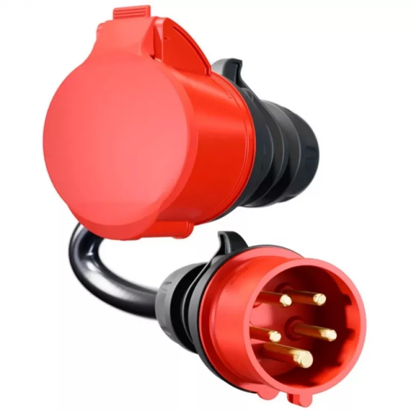 Adapter for Gemini flex 22 kW CEE red three-phase current 32A > CEE red 16A Juoda 30cm