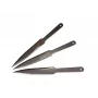 Sportiniai metimo peiliai KAL22 LIDER rinkinys 3 vnt. — legiruotasis plienas, 275 mm ilgis, 165 mm geležtė, 50 HRC, 240 g, sidabrinė apdaila