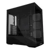 Kompiuterio korpusas Lian Li Vector V100 Midi Tower — juodas su permatomu skydeliu, palaiko 3×120 mm šoninius + 1×120 mm galinį ventiliatorius, 3,5 colio HDD, 2,5 colio SSD, 235,5×446×484,6 mm