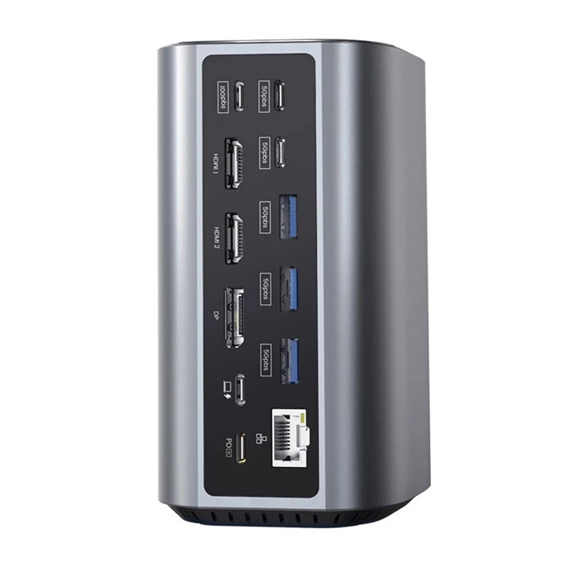 Dokų stotelė BlitzWolf BW-TH15 17in1 — 2x HDMI, DisplayPort, 4x USB-C