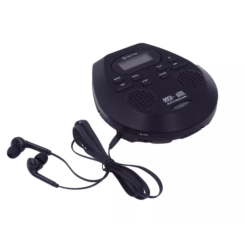 Nešiojamasis CD grotuvas Denver DMP-395B juodas MP3 atkūrimas LCD ekranas