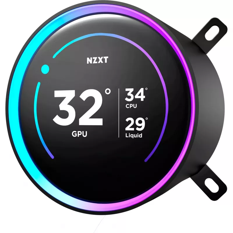 NZXT Kraken Elite 360 RGB procesoriaus „viskas viename“ skysčio aušintuvas 12 cm juodas 1 vnt.
