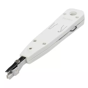 Kabelių užspaudimo replės LOGILINK WZ0001A, skirtos RJ45/RJ11, su įmontuotu pjaustytuvu ir nuėmikliu, baltos