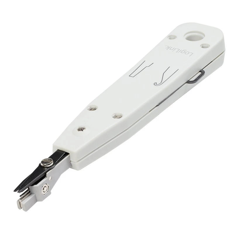 Kabelių užspaudimo replės LOGILINK WZ0001A, skirtos RJ45/RJ11, su įmontuotu pjaustytuvu ir nuėmikliu, baltos