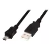 Digitus ASSMANN - USB laidas - USB Type A, 4 kontaktų (V) - Mini-USB, Type B (V) - 1 m (USB / Hi-Speed USB) - Formuotas - Juodas (AK-300108-010-S)
