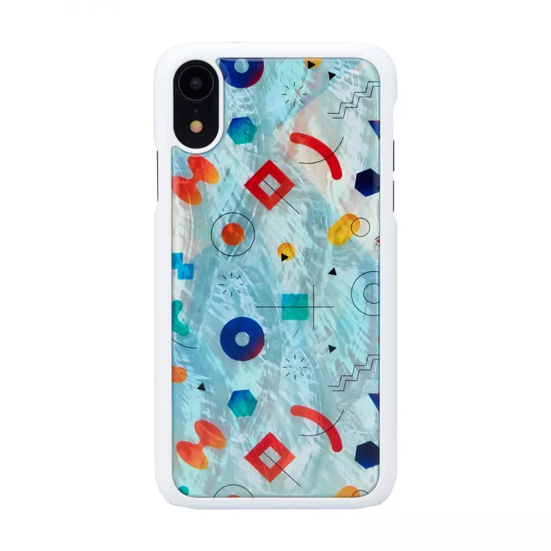„iKins“ išmaniojo telefono dėklas, skirtas „iPhone XR“ — baltas apsauginis dangtelis „Poppin Rock“