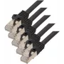 Tinklo kabelis juodas Cat7 S/FTP RJ45-RJ45 0,25 m