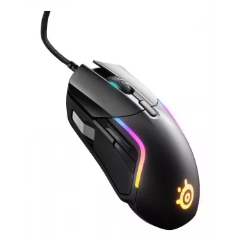 Žaidimų pelė STEELSERIES Rival 5 — dešinei rankai, TrueMove Air jutiklis, 18 000 DPI, 9 programuojamų mygtukų, USB Type-A, IP54