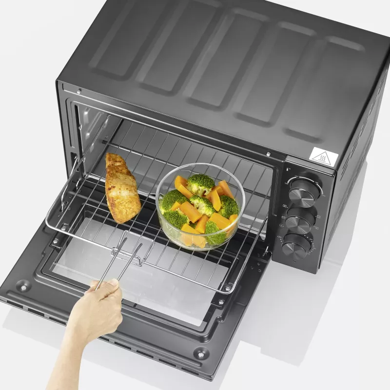 Mini krosnelė SEVERIN TO 2075 — 30 l talpa, 1600 W, pastatoma, juoda, grilio funkcija