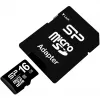 Silicon Power 16 GB MicroSDHC atminties kortelė, Class 10, UHS-I, U1, 40 MB/s, atspari vandeniui, juoda