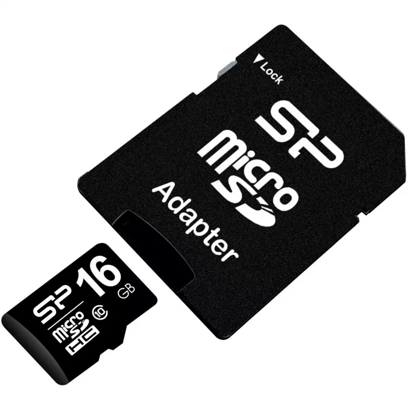 Silicon Power 16 GB MicroSDHC atminties kortelė, Class 10, UHS-I, U1, 40 MB/s, atspari vandeniui, juoda