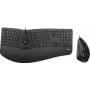 Perixx PERIDUO-505B, DE, klaviatūros ir pelės rinkinys, USB laidas, ergonomiškas, juodas (PERIDUO-505B)