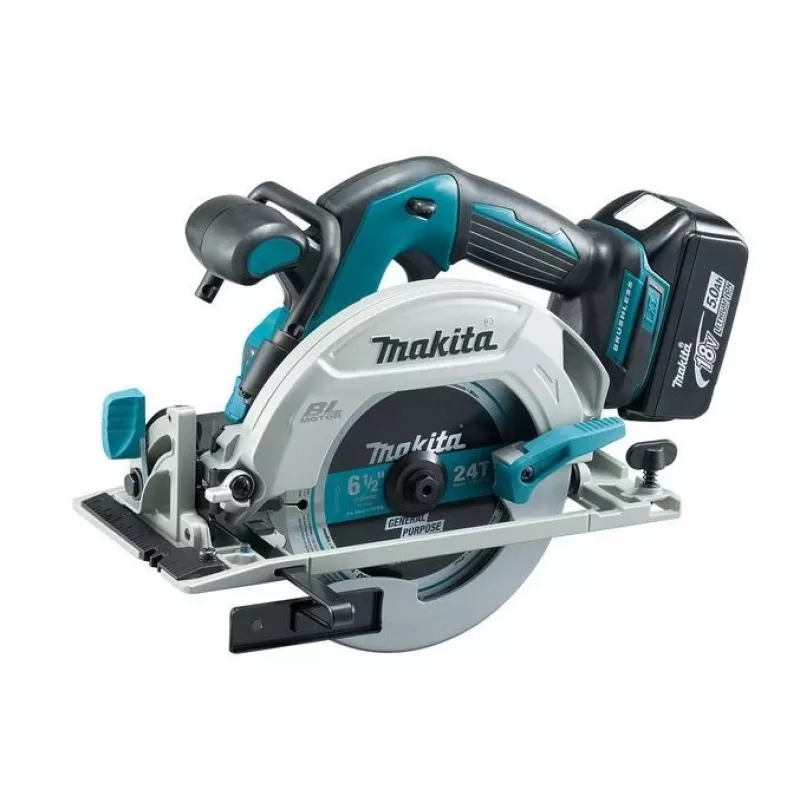 Makita DHS680RTJ nešiojamasis diskinis pjūklas 16.5 cm juoda, pilka, turkio spalva 5000 aps./min.
