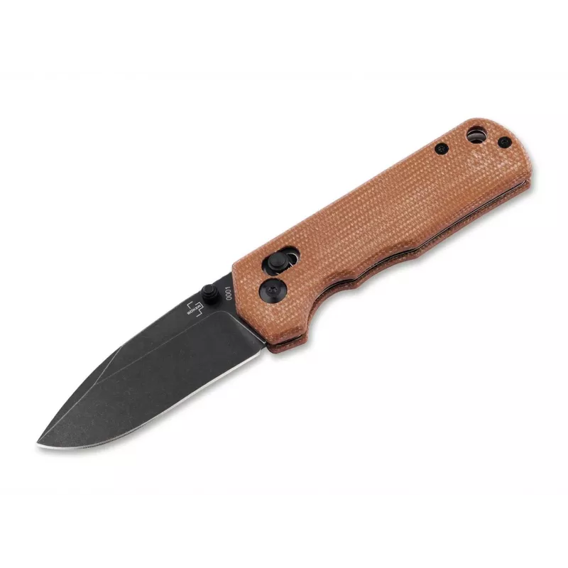 Sulankstomas peilis BOKER MAGNUM Rockstub Brown Micarta 2.0 — 14C28N geležtė