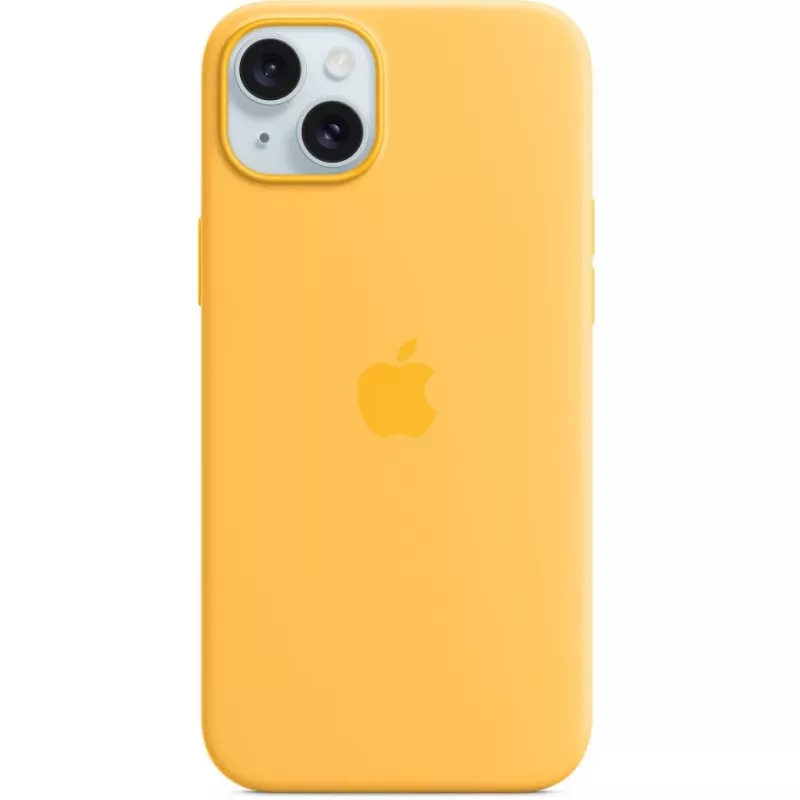 Silikono dėklas Apple iPhone 15 Plus MagSafe oranžinis