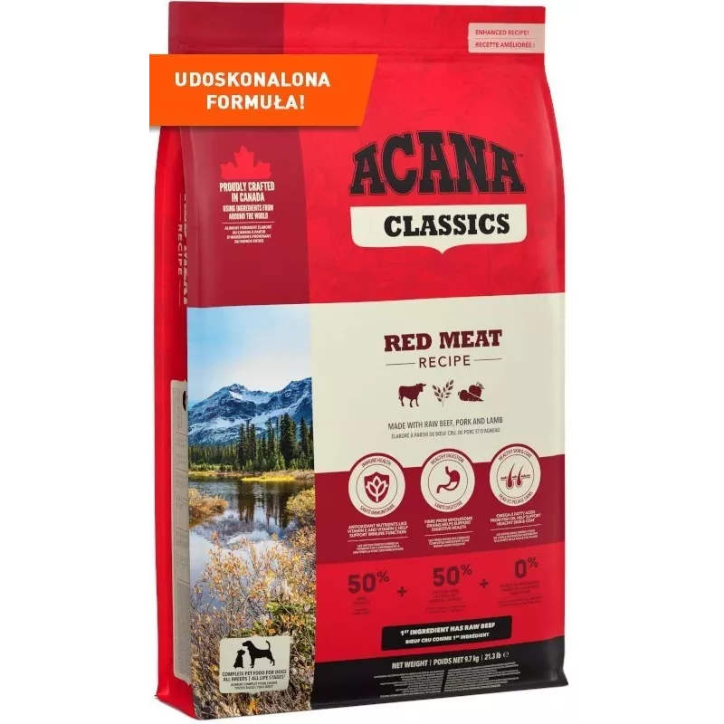 ACANA Classics raudona mėsa - sausas šunų maistas - 9,7 kg