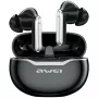 Awei ausinės Bluetooth 5.3 T50 TWS įkrovimo dėklas / juodos