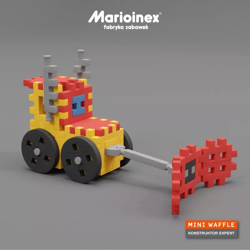 Žaislų konstravimo rinkinys Marioinex Mini Waffle Constructor — 141 vnt., įvairiaspalvis, nuo 5 metų