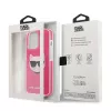 Karl Lagerfeld KLHCP13XTPECPI Iphone 13 Pro Max 6.7 kietas dėklas Fuchsia/FUSCHIA Choupette Head