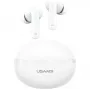 Bluetooth ausinės Usams TWS E02 ANC+ENC baltos