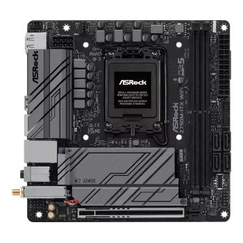Motininė plokštė ASRock Z790M-ITX WiFi — Intel Z790, LGA 1700, mini ITX, DDR5, 2x DIMM, 64GB, 2.5Gb LAN, Wi‑Fi 6E