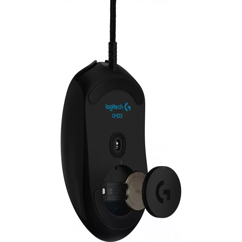 G G403 Prodigy žaidimų pelė, dešinė, optinė, USB Type-A, 12000 DPI, 1 ms, juoda