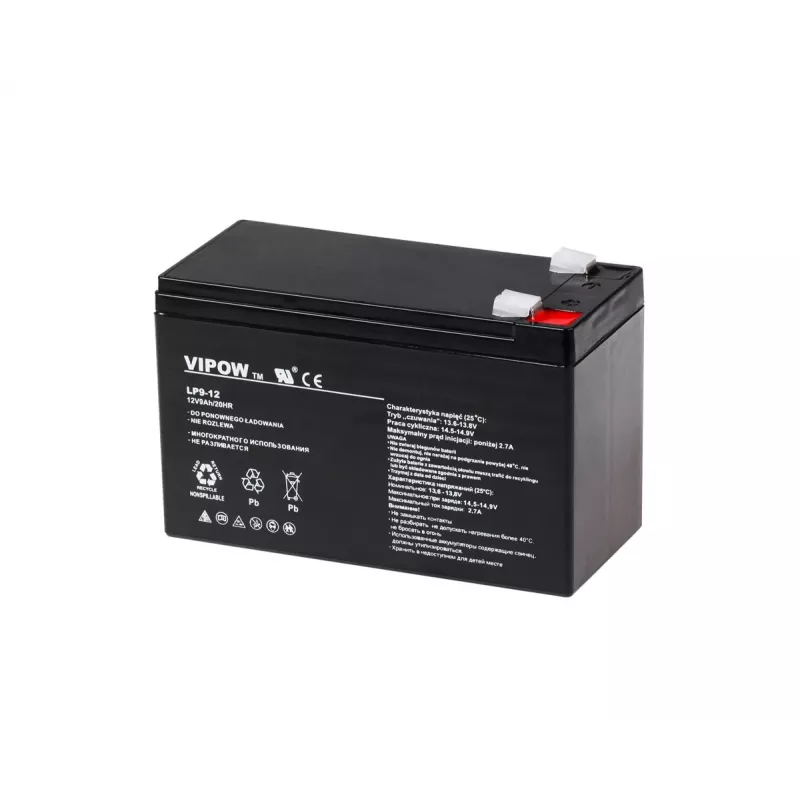 VIPOW 12V 9Ah gelinė baterija