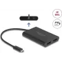 DELOCK adapteris USB Type-C į 2× DisplayPort 4K 60 Hz — modelis 64308