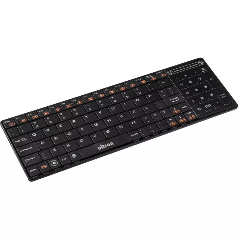 Klaviatūra Ultron UMT-BT Bluetooth QWERTZ vokiška juoda