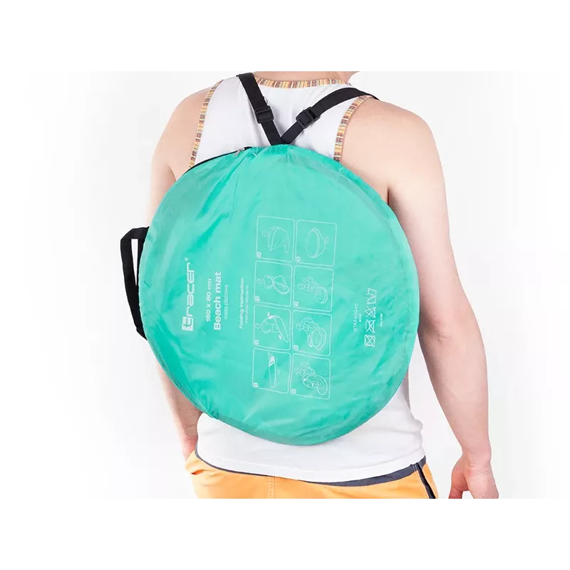 TRACER Beach Mat Pop Up 46948 – lengvas nešiojamas mėtų spalvos sulankstomas kilimėlis