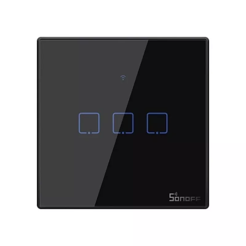 Išmanusis jungiklis WiFi + RF 433 Sonoff T3 EU TX (3 kanalų)