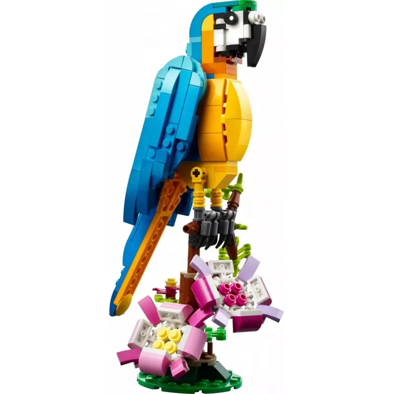 LEGO konstravimo rinkinys Egzotiška papūga 31136 — Creator parodomasis modelis, 253 dalys, 220×120×110 mm
