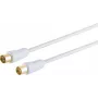 Koaksialinis laidas S/CONN 80028-128G 10 m IEC baltas