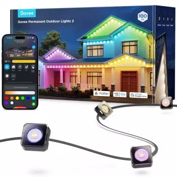 Govee Permanent Outdoor Lights 2 išmanioji sieninė šviesa „Wi-Fi“ / „Bluetooth“