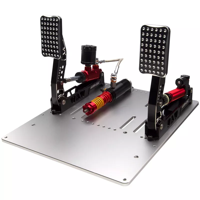 Simagic P2000 hidraulinis 2 pedalų rinkinys, 100KG apkrovos jutiklis – Crimson Edition