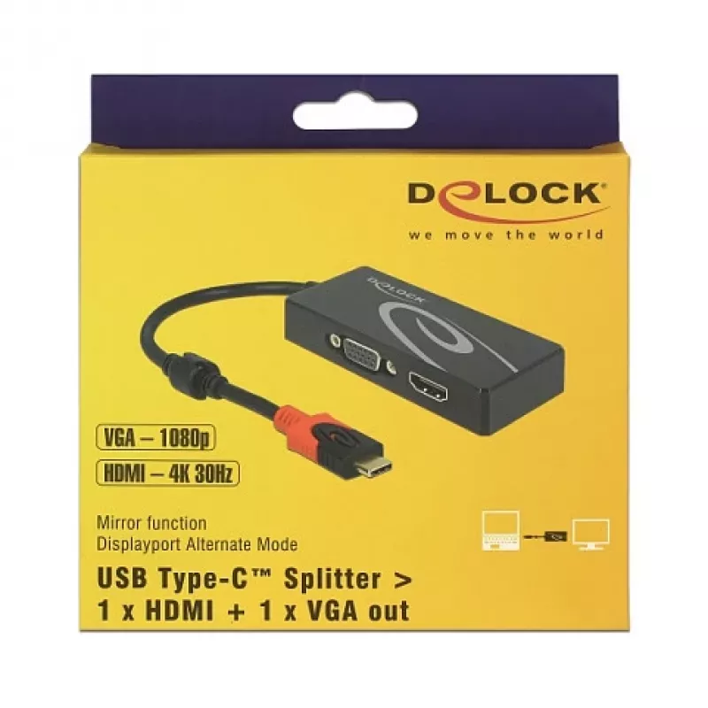 USB grafikos adapteris DeLOCK 87730 3840 x 2160 pikselių juodas