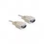 Serijinis kabelis DeLOCK Sub-D 9 84228 3 m smėlio spalvos