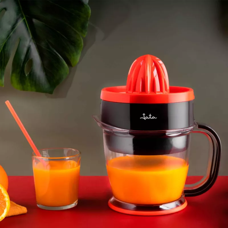 Elektrinė citrusinių vaisių spaustuvė JATA JEEX1422 1,2 l 40 W juoda, raudona, skaidri