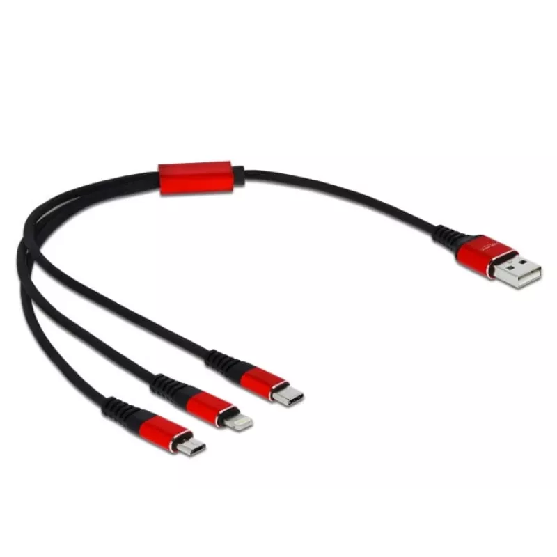 Delock 3 in 1 įkrovimo laidas - 30 cm