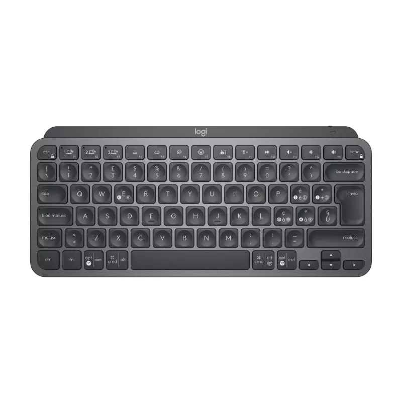 Logitech MX Keys Mini for Business - Klaviatūra - apšviečiama - Belaidė - Bluetooth LE - QWERTY - Itališka - Grafitas