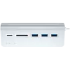 Satechi Type-C Aliumininis USB šakotuvas ir kortelių skaitytuvas, sidabrinis, ST-TCHCRS