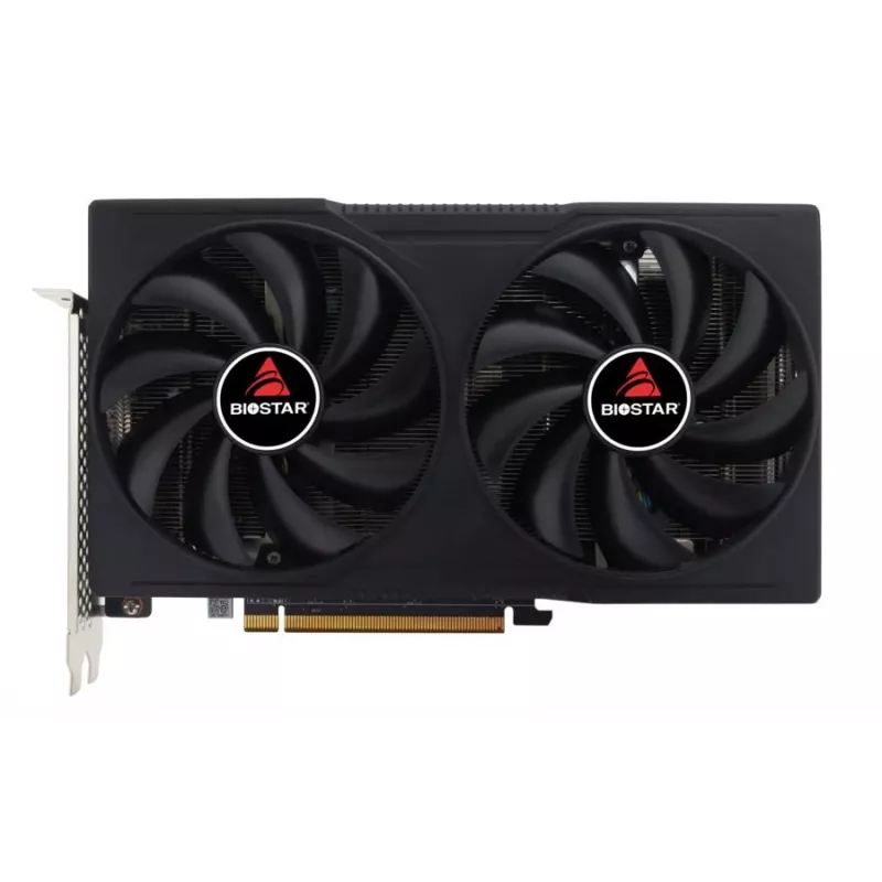 Grafikos plokštė BIOSTAR Radeon RX 7600 OC — Radeon RX 7600, 8 GB GDDR6, 128 bitų, PCIe 4.0, dviejų ventiliatorių aušinimas