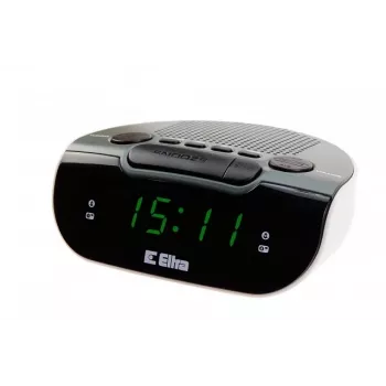 Radijas su laikrodžiu/žadintuvu LED, Eltra, 127x53x98 mm, pilka/baltas